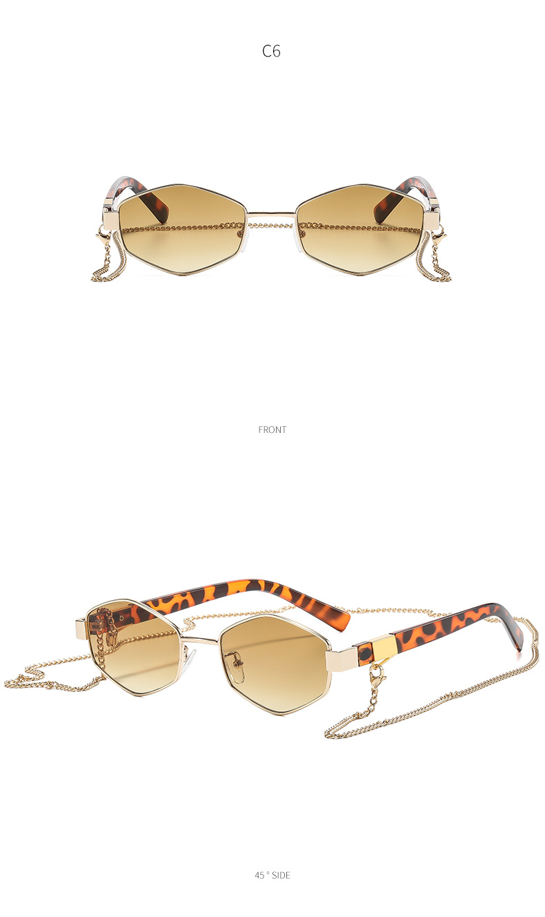 Modische Polygonale Sonnenbrille Für Damen Kleine Form_voghion.com