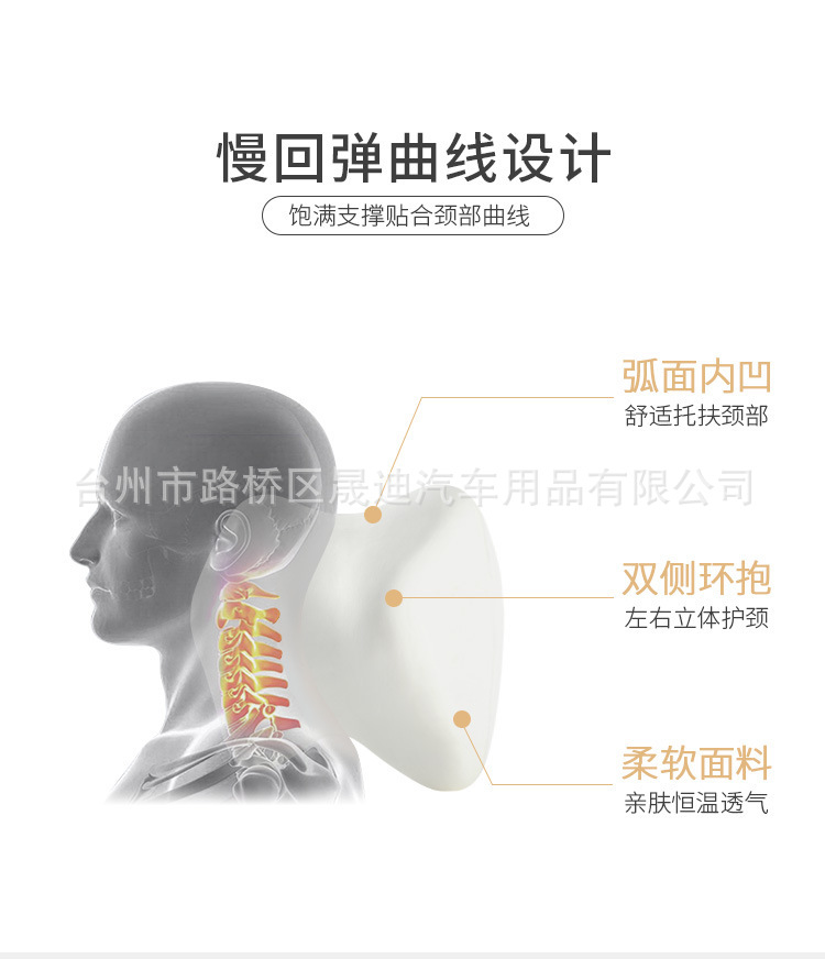Car Pillow Memory Foam Punched Lumbar Support Large Single Factory Direct Sales Four-Season Universal Lumbar Pillow Lumbar Support