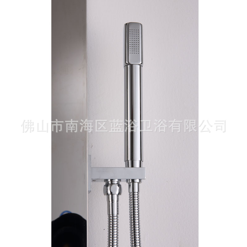 Cheap black shower column with steam shower massage scheme Gym Hotel Beauty Salon Bathroom 2