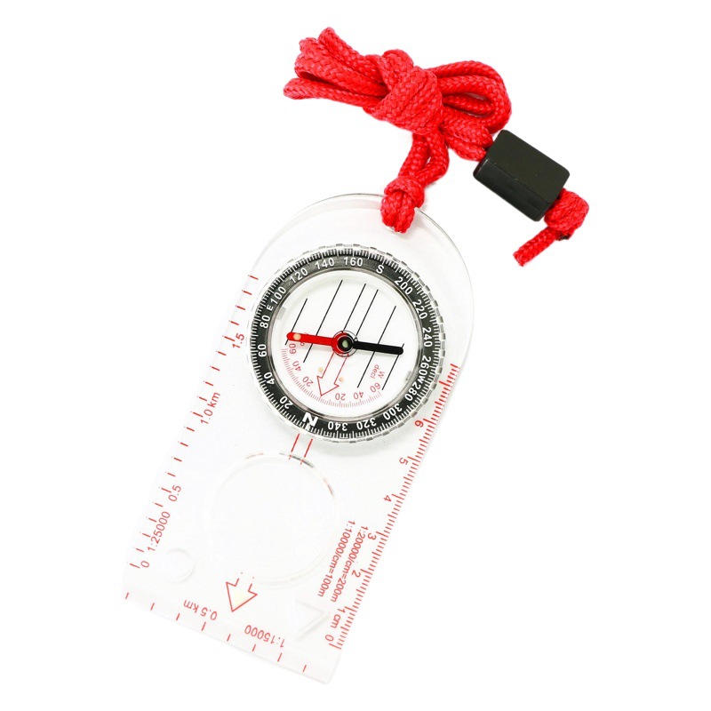 Amazon Venta caliente al aire libre mapa escala brújula Norte puntero SD482 con lupa multifuncional regalo
