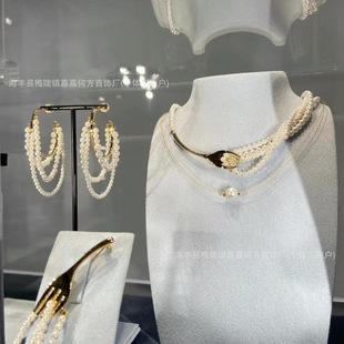 HEFANG何方餐具意面叉子棉花糖珍珠耳环新款热销女项链耳钉耳夹-阿里巴巴