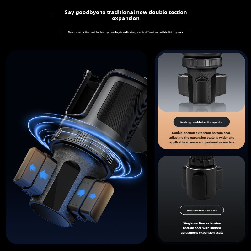 Kreativni tanjur za večeru u automobilu Držač za čaše za vodu u automobilu sklopivi stalak za pohranu ladica za pohranu u automobilu držač za mobilni telefon četiri u jednom_voghion.com