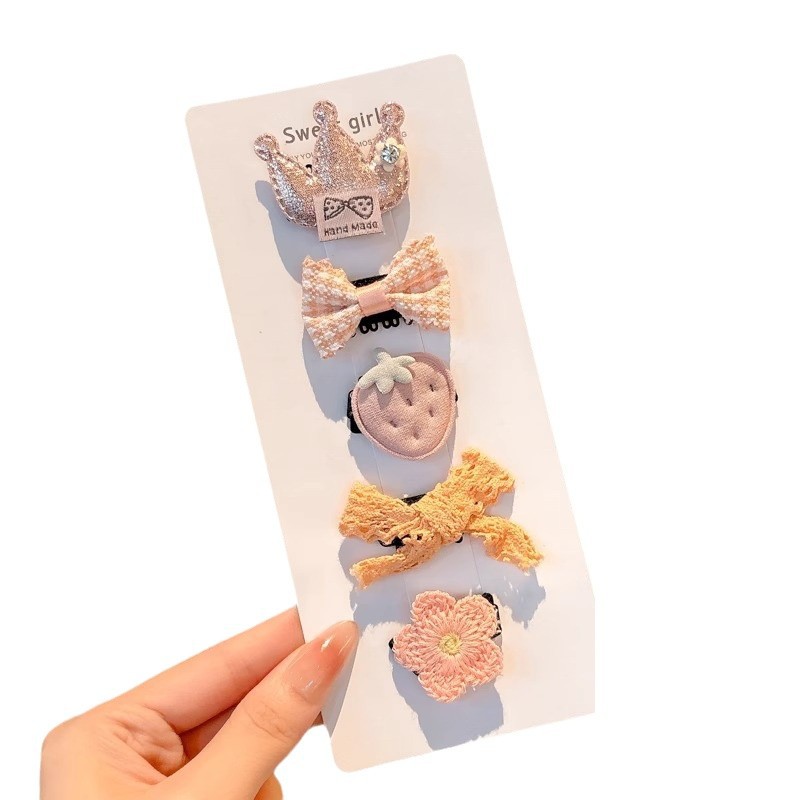 Clip para el cabello de bebé niñita no daña la tarjeta de cabello para niños adorable clip de cabello de mar de supercabel