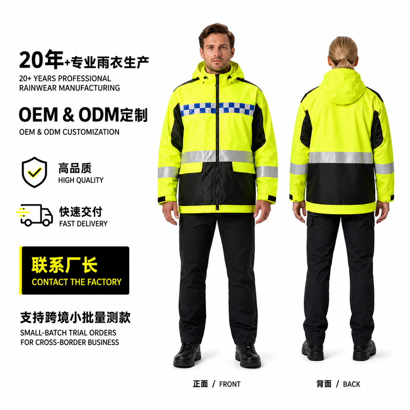 Cross-Border Raincoat Duty Raincoat Set, Unisex, Thickened and Highly Effective for Heavy Rain Protection, Breathable for Outdoor Duty Cross-Border Raincoat Duty Raincoat Set, Unisex, Thickened and Highly Effective for Heavy Rain Protection, Breathable for Outdoor Duty