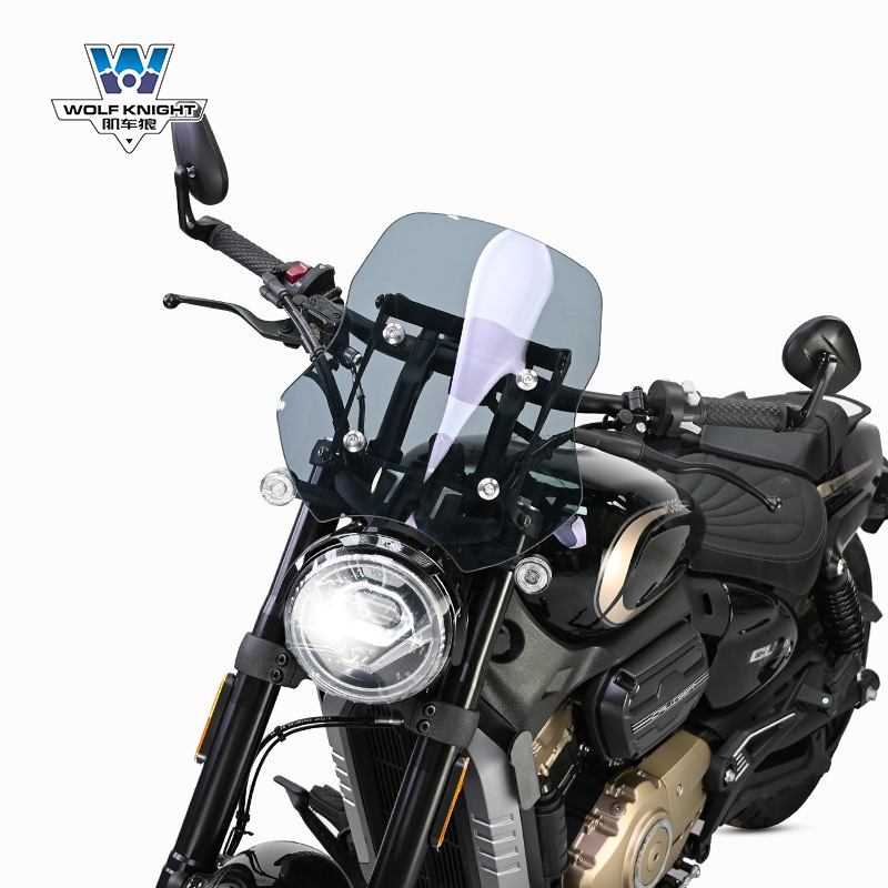 Muscle car wolf is suitable for Wuji CU250 wind windshield modification with armrest windshield tempered rubber smash-resistant Muscle car wolf is suitable for Wuji CU250 wind windshield modification with armrest windshield tempered rubber smash-resistant