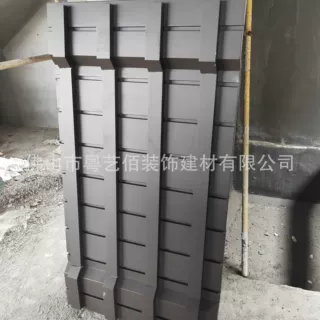 定制铝合金翘角造型铝板咖色仿古凹凸铝单板檐口吊顶粤艺佰