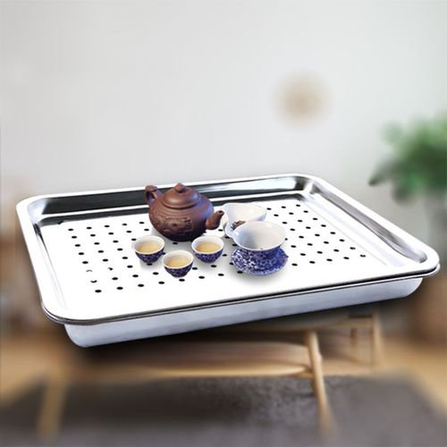 Fried skewers oil drain plate drain tray stainless steel fried chicken square plate barbecue filter brush plate long plate
