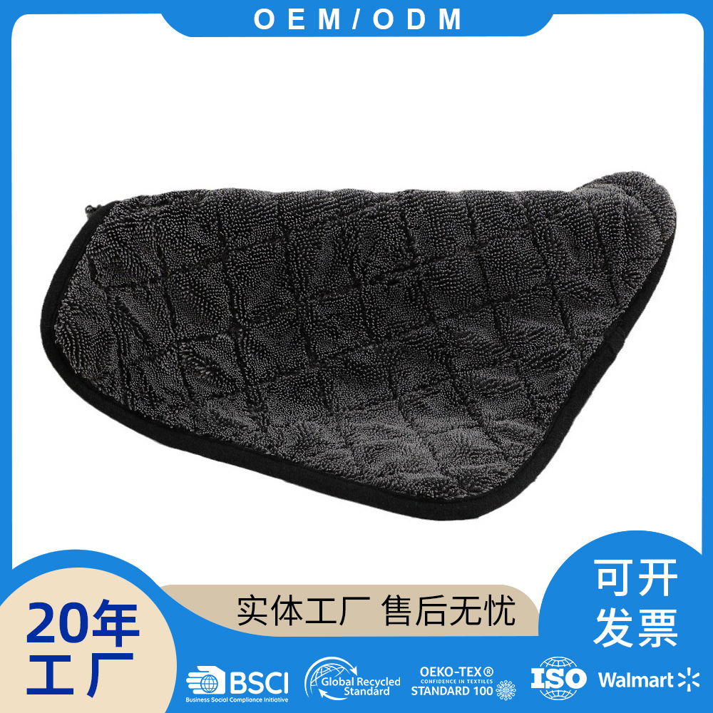 Suministro directo de fábrica de toallitas de tela retorcida de doble cara, absorbentes de agua, espesas, toallitas de lavado de autos multifuncionales, descontaminación