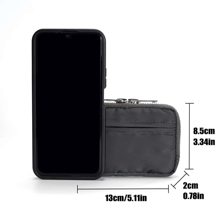 Enkel og kompakt multifunktionel møntskiftepose, håndholdt RFID-tyverisikringskort Swipebag Mininøgleopbevaringspose_voghion.com