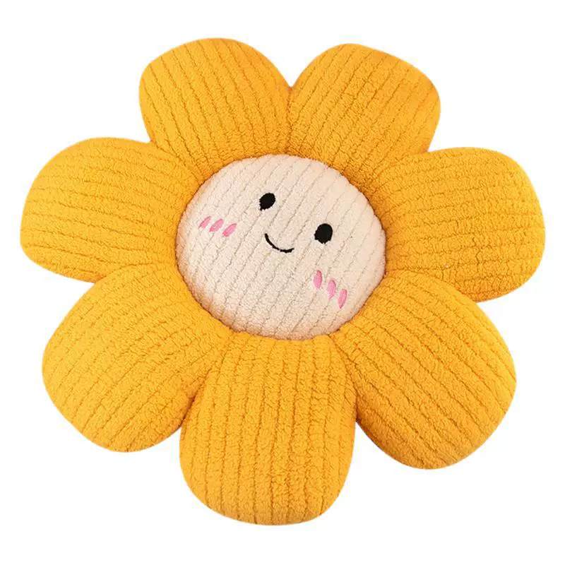 Plush pillow solar-powered, sofa, flowered, sunflower, tatami
