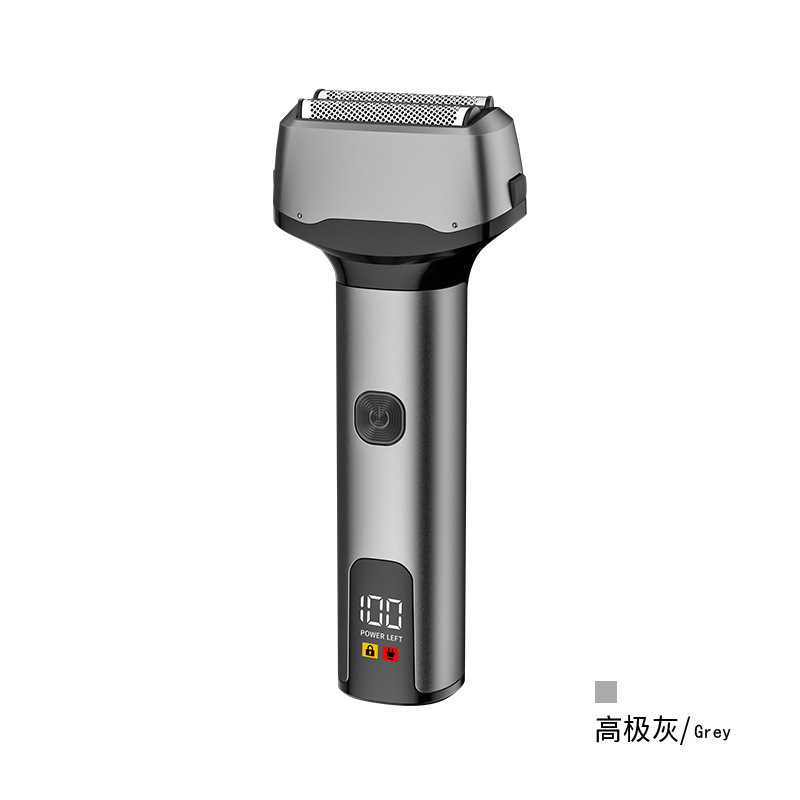 往復式デジタル表示 3 ヘッド電気ヒゲカッター小型ハンマー洗えるシェービングハイパワーメンズシェーバー|undefined