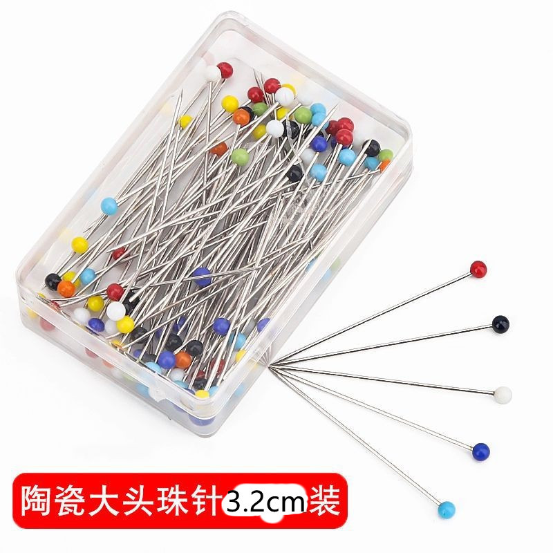 Aguja de cuentas de cerámica corte tridimensional Aguja de posicionamiento de la aguja de la perla aguja fija de acero inoxidable aguja de conformación de ropa hecha a mano