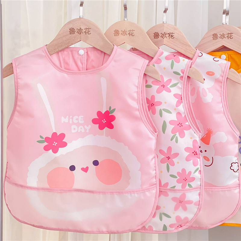 Lu Binghua 23 New Waterproof Children's Bib for Boys and Babies Children Anti-dirty Bib Kindergarten Big Rice Clothes