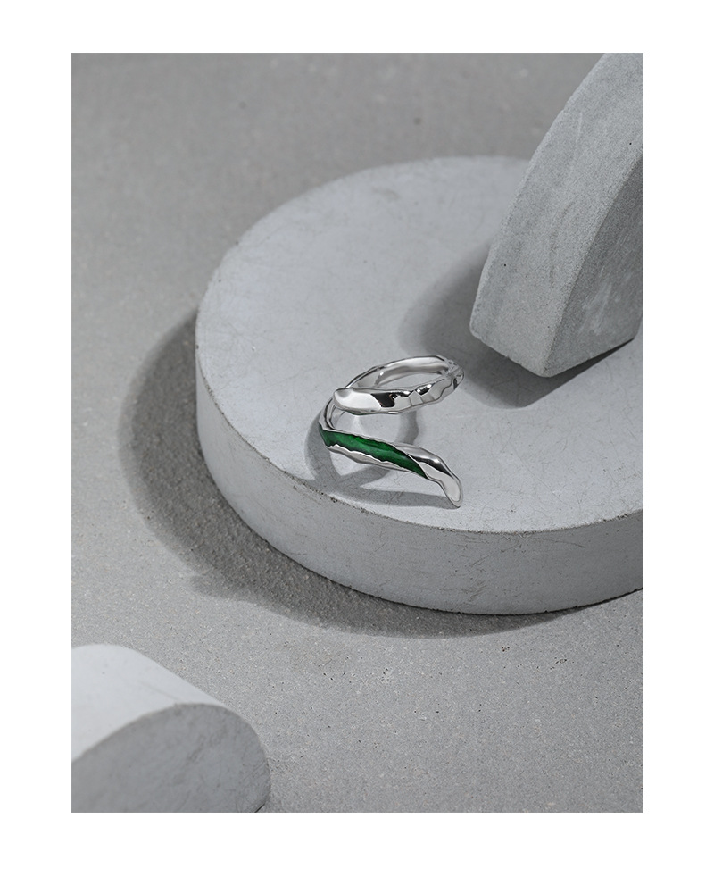 Simple Style Geometric Sterling Silver Plating Open Ring