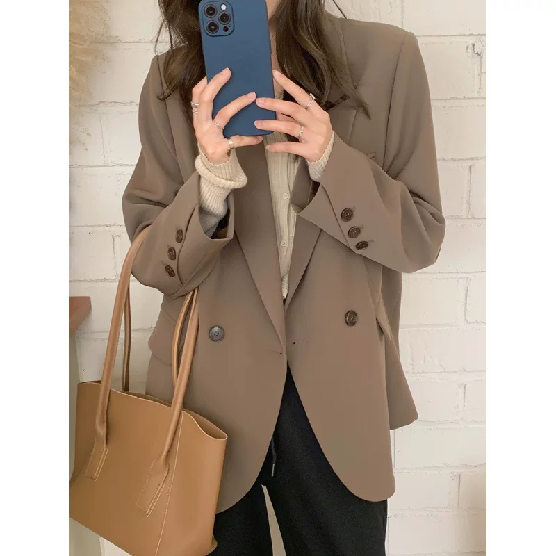 Autumn classic suit jacket, oversize, high-quality style, plus size
