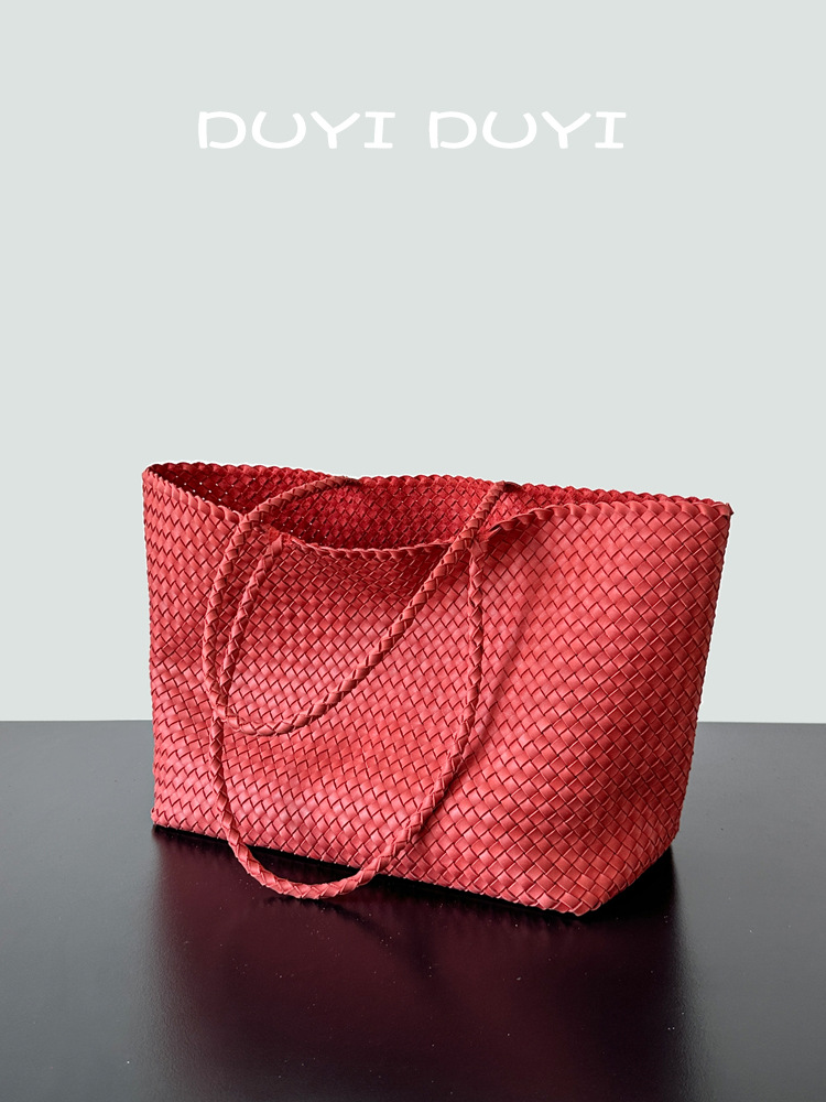 Geweven dames schoudertas luxe tote tas modieuze handtas_voghion.com