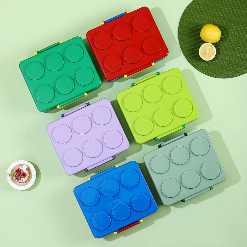 Cross-Border DIY Building Block Lunch Box, Children's Salad Box, Bento Box, Picnic Box, Fruit Box, Microwave Heating Cross-Border DIY Building Block Lunch Box, Children's Salad Box, Bento Box, Picnic Box, Fruit Box, Microwave Heating