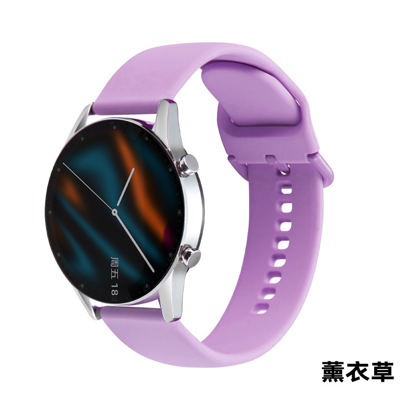 Aplicable Samsung Watch Silicone brazalete hebilla de color Huawei GT acero inoxidable Samsung hebilla correa de reloj deportivo mayorista