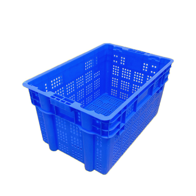 加厚翻转堆叠塑料筐 生鲜水果蔬菜运输框子 仓储配送周转筐错位筐