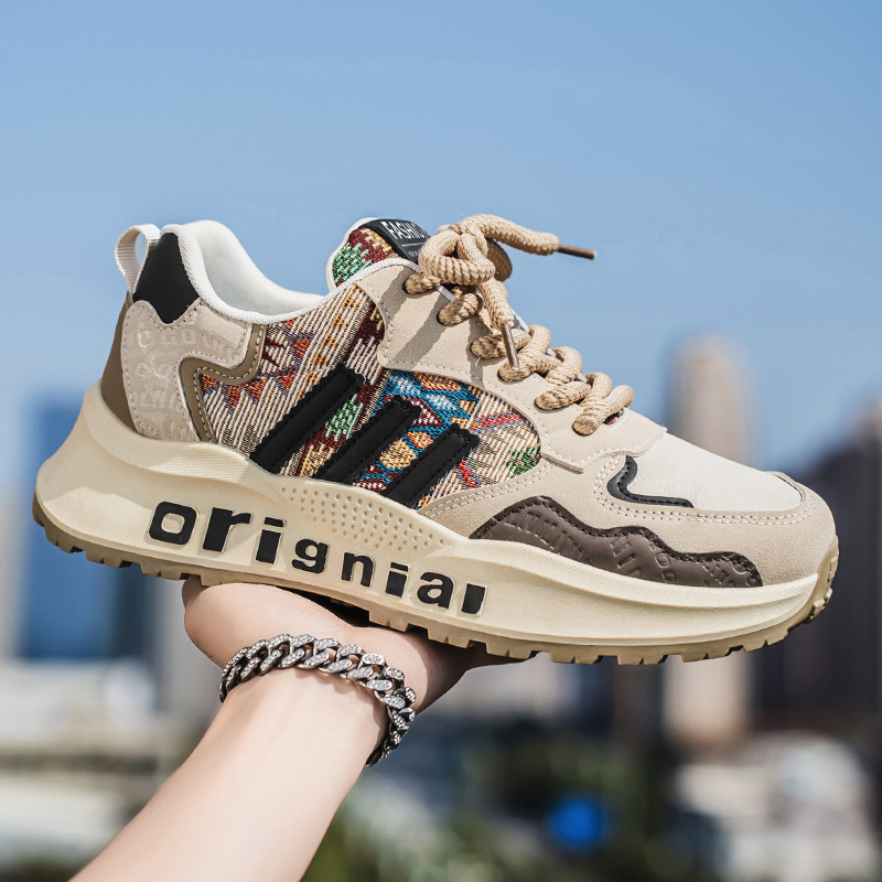 Zapatos de hombre de estación europea transfronteriza 2026 nueva primavera versátil con suela gruesa juvenil casual Gump zapatos deportivos de moda