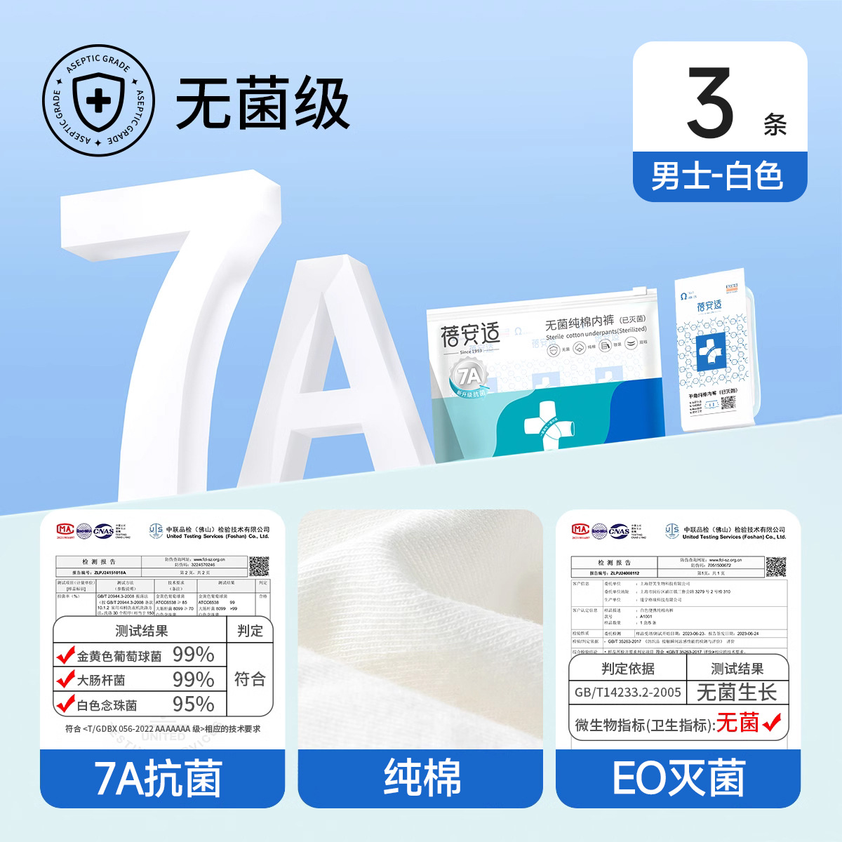 使い捨て下着 純綿 無菌 個別包装 ODM カスタム 男女兼用下着 綿100% ショーツ 産後 抗菌 OEM