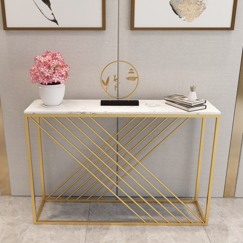 Luxury Fashion Slim Table Entry Table Simple Creative Decorative Cabinet Shelves Iron Art Marble Entry Cabinet End Table 