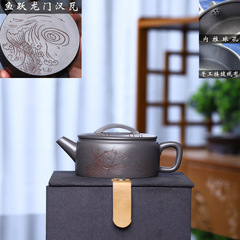 宜興紫砂壺批發天青泥大口漢瓦壺泡茶壺高中端茶具禮品一件代發
