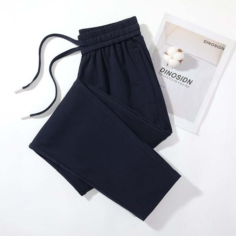 夏季薄款卫裤女白色裤子直筒裤高档高品质品牌潮流休闲运动长裤新