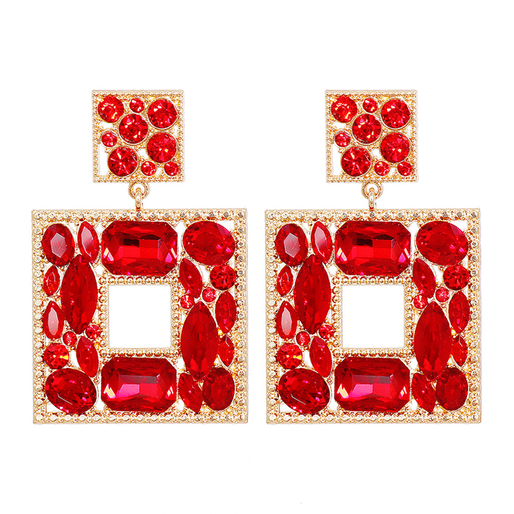 Mode Diamant Alliage Pierres Précieuses Artificielles Des Boucles D'oreilles Boucles D'oreilles display picture 17