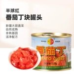 半球红番茄丁块罐头210g新疆红熟番茄小块番茄火锅调味料批发