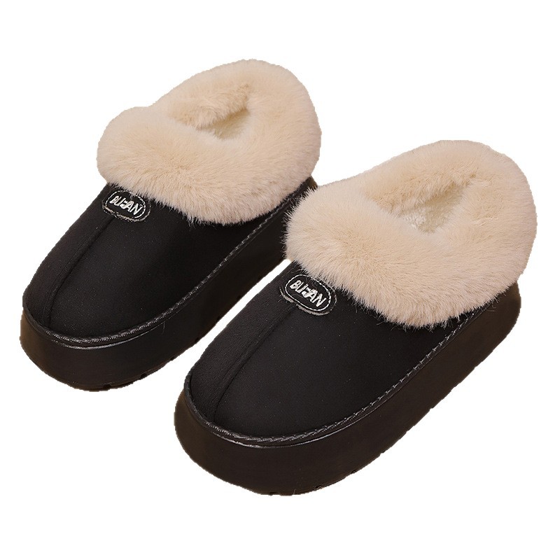 Nuevos zapatos de algodón transfronterizos de moda de otoño y invierno, zapatillas de algodón para parejas de moda interior y exterior, zapatos cálidos