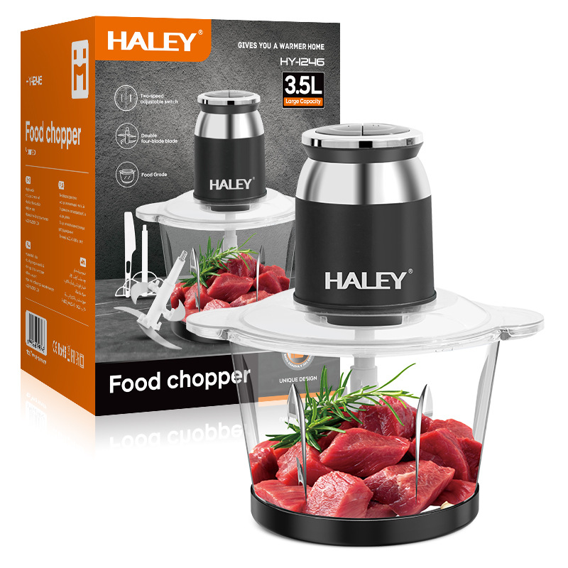 Haley European Baby Food Processor Hy-1246 Multifunctional Electric Household Glass Blender Minced Meat Grinder