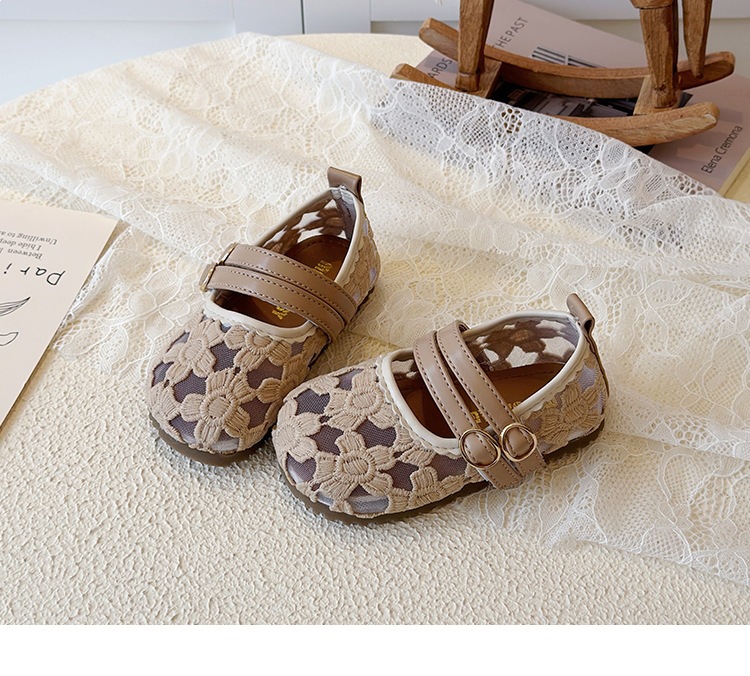 Bailarinas de rede respirável para bebé menina sapatos macios_voghion.com