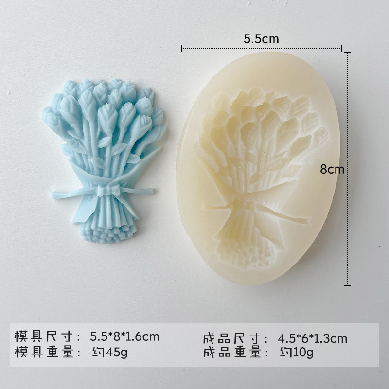 Jiahuimei flor aromaterapia vela molde de silicona DIY pétalo fragancia piedra hecha a mano jabón yeso epoxi herramienta abrasiva