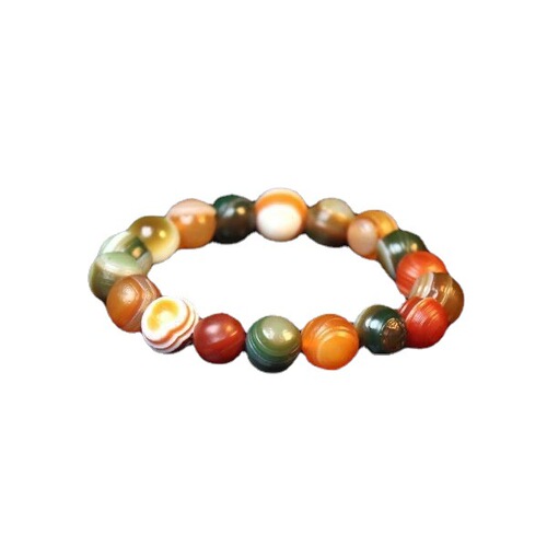Natural Xinjiang Alxa agate silk-wrapped bracelets for men and women colorful bracelets Wenwan agate jewelry live source