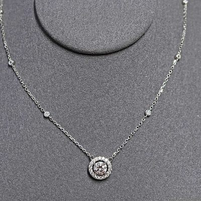 PT950铂金项链IGI培育钻一克拉吊坠星点圆满钻石吊坠女轻奢礼物|ms