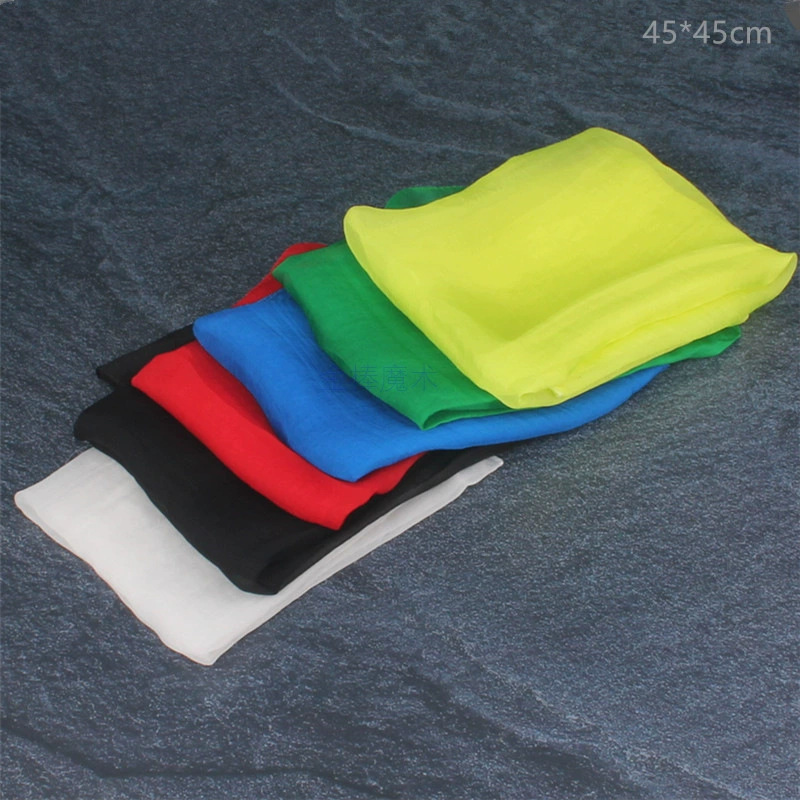 Thin Silk Scarf, Umbrella Fan Stick, Stage Magic Props, Imitation Silk, Silk Scarf, Gauze Scarf, 30cm, 45cm, 60cm