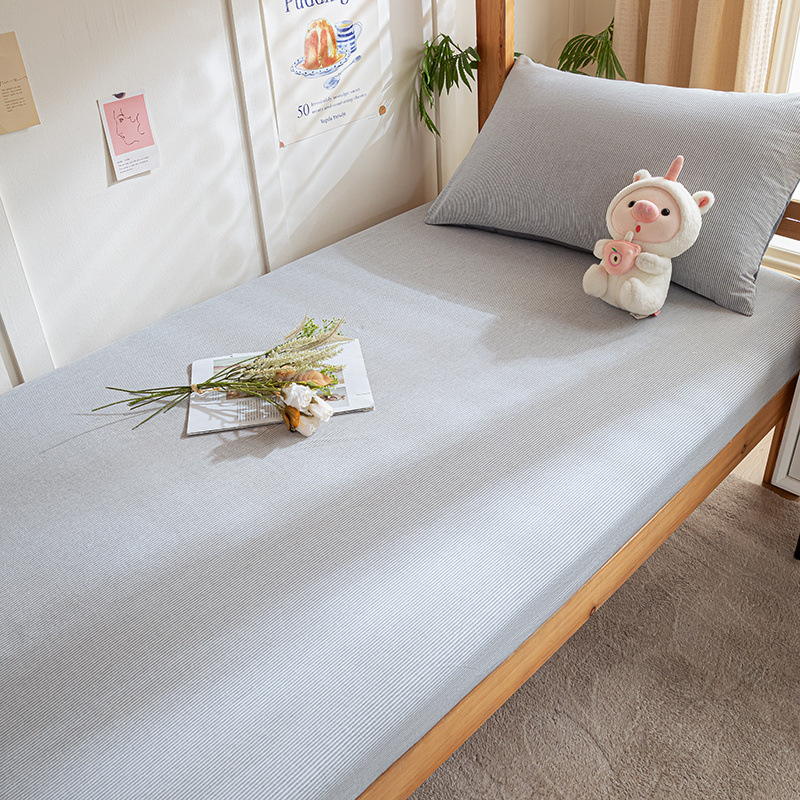 Sábanas de algodón para dormitorios de estudiantes universitarios, una sola pieza de edredón de algodón de 1,2 metros, juego de tres piezas de funda de almohada para dormitorio de secundaria individual