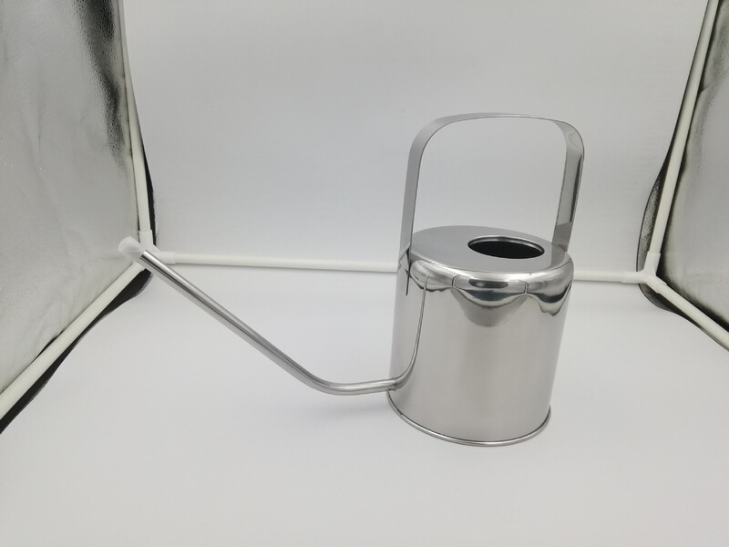 1.5 stainless steel wide handle Nordic watering pot/gardening watering pot/long mouth stainless watering pot/wide handle