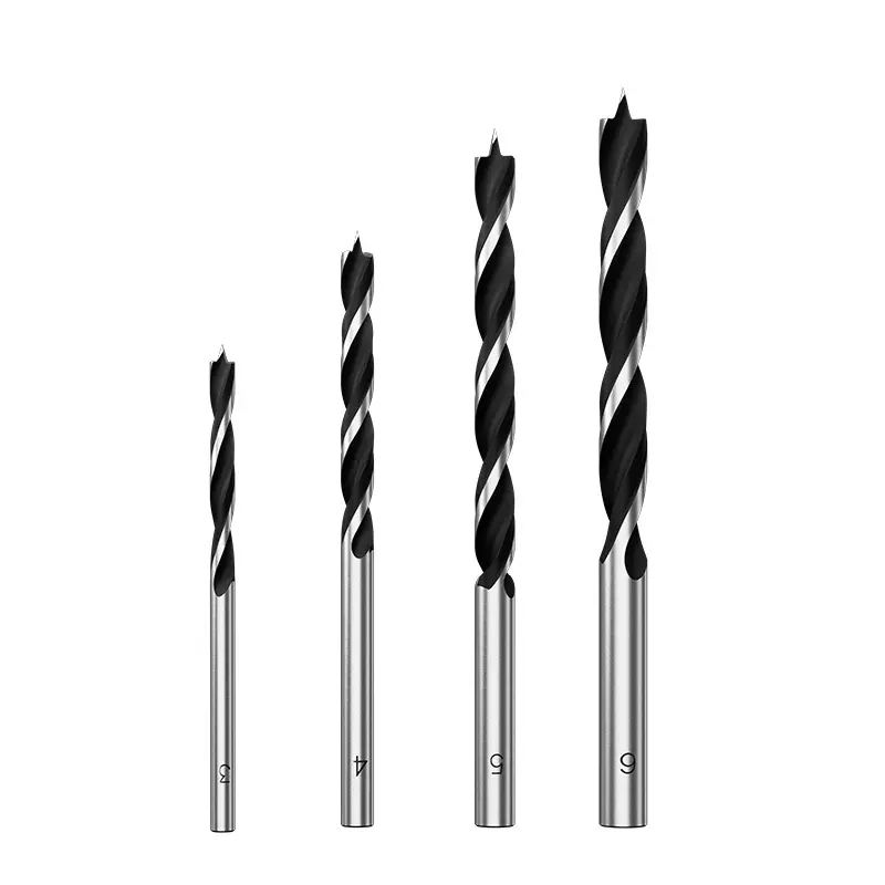 士木工三尖钻头木头开孔器麻花钻电钻木板塑料门锁清边支罗钻厂家