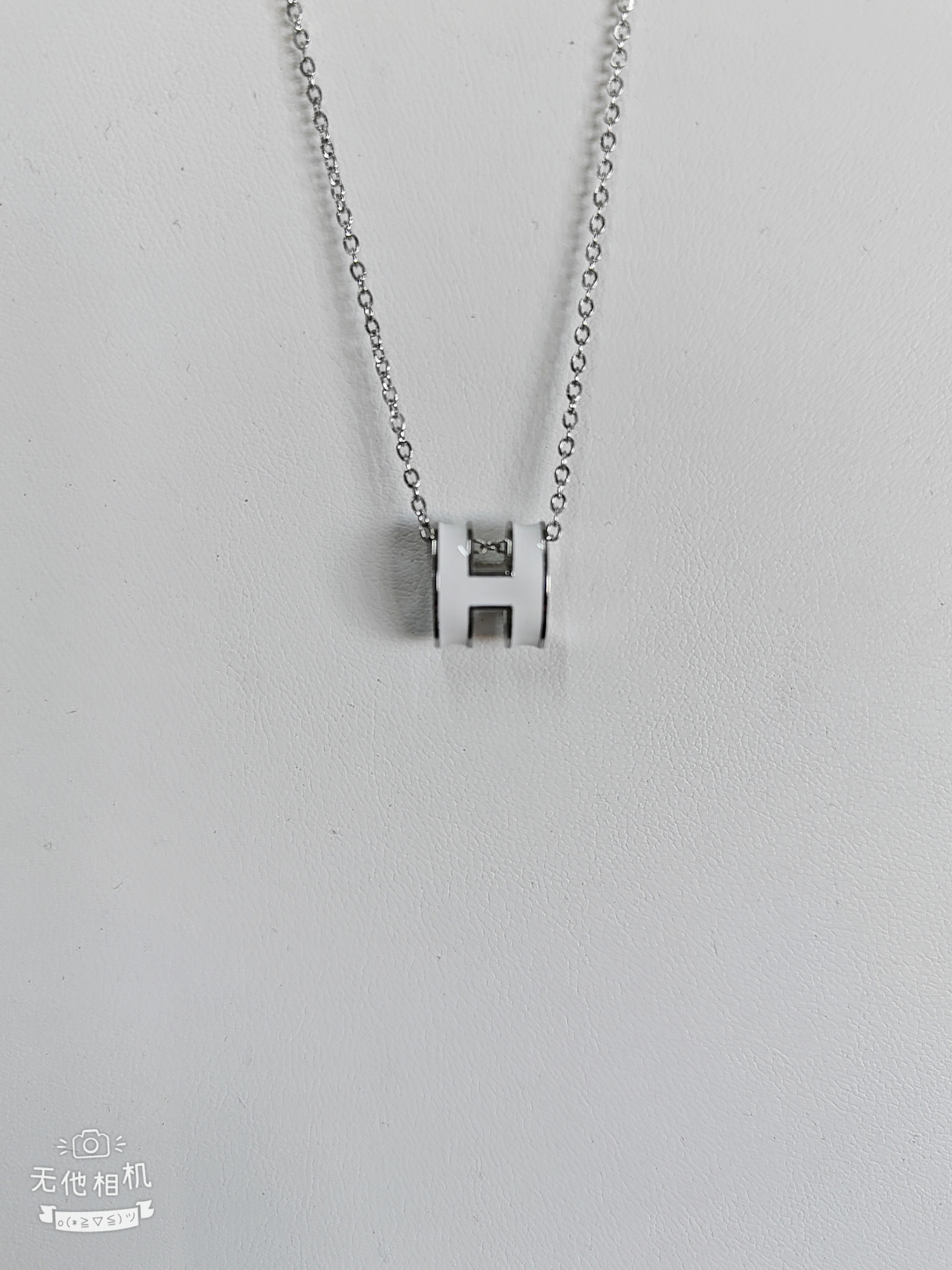 12mm 실버 화이트 목걸이