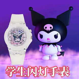 Ins new cute cartoon kulomi luminous watch fashion quartz watch jelly children's watch wholesale