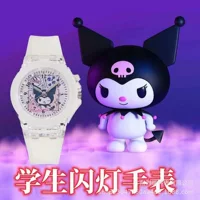Ins новый стиль милый мультфильм Куроми светящиеся часы тренд кварцевые часы желе детские часы оптом