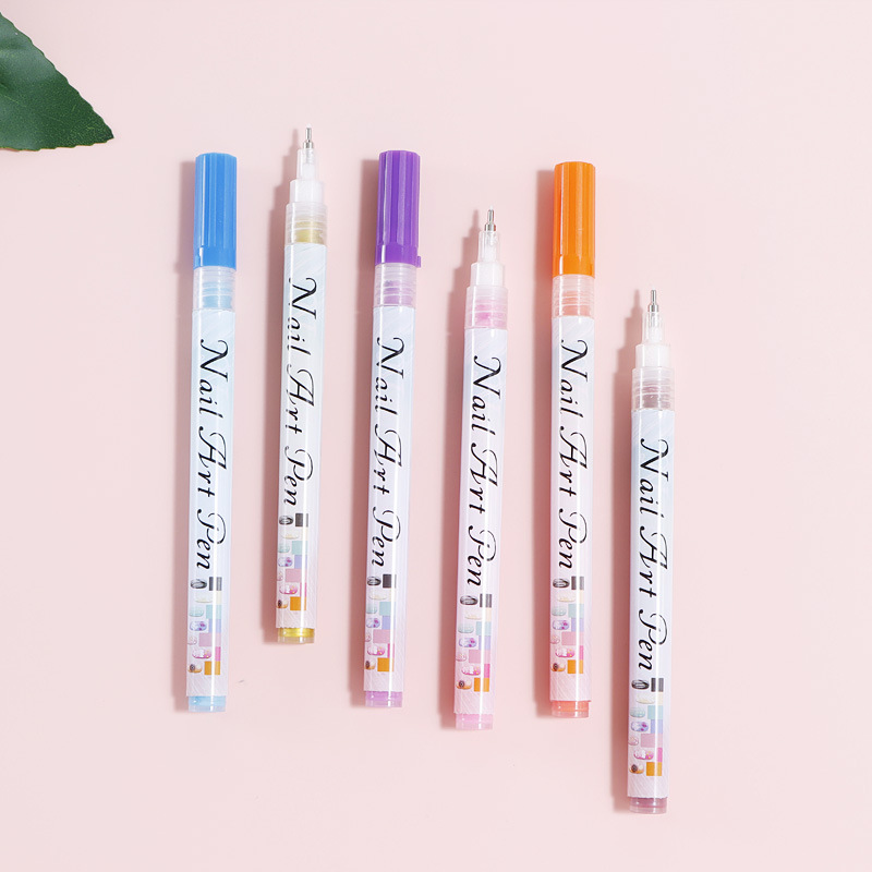 Nail Art pen 0,5mm pintura acrílica aguja tubo flor pluma transfronteriza nueva pintura a base de agua de uñas arte acrílico rotulador