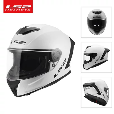 Ls2 Motorcycle Helmet Full-Face Helmet with Large Tail Wing for Men and Women, Anti-Fog Racing Helmet, Suitable for All Seasons, Summer Model Ff820