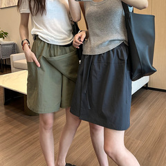 オリジナル糸日焼け止めアメリカンワークウェアショートスカート女性のための夏の2025新しい速乾性ハイウエストAラインスカートヒップカバースカートパンツ