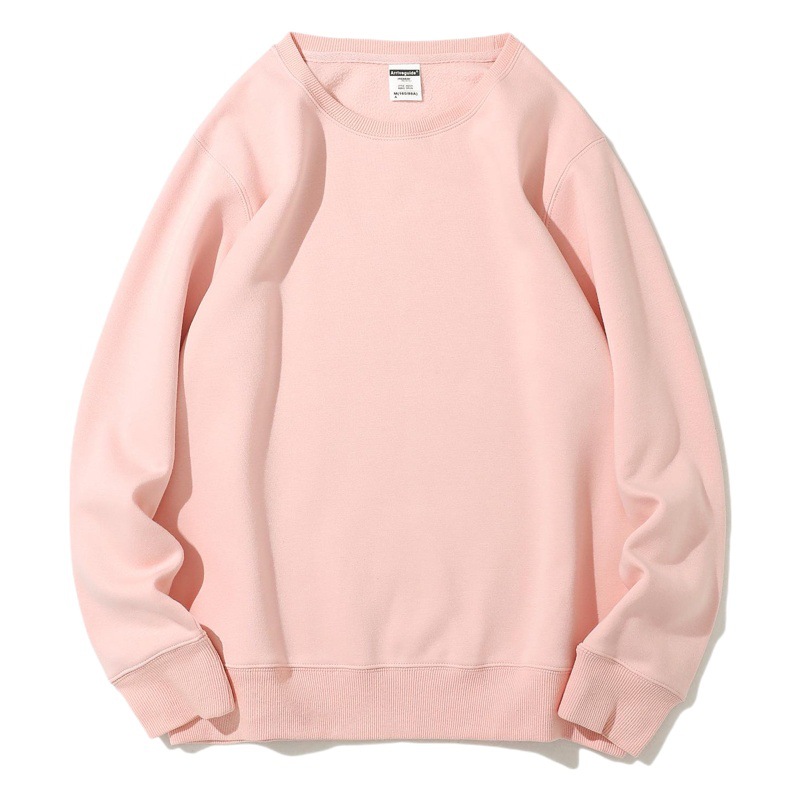AG350 Polar Fleece Round Neck Sweatshirt fleece-lined Light Plate Candy Color Long Sleeve Thickened Men's and Women's Solid Color Jacket DIY Customization