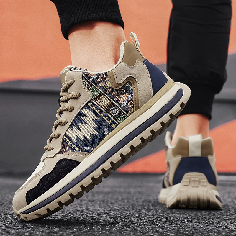 Men's trend wear-resistant casual footwear English style platform, sports shoes, 2025 years, British style