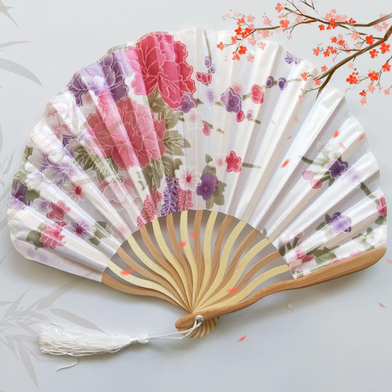 Antiguo estilo exquisito plegable ventilador de mujer S hueso dragón cuchillo ventilador Hanfu Lolita pequeño accesorio ventilador artesanía regalos ventilador al por mayor