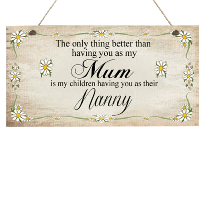 Rectangular wooden wall mount for mother's day